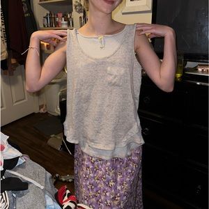 cute gray shirt with front pocket